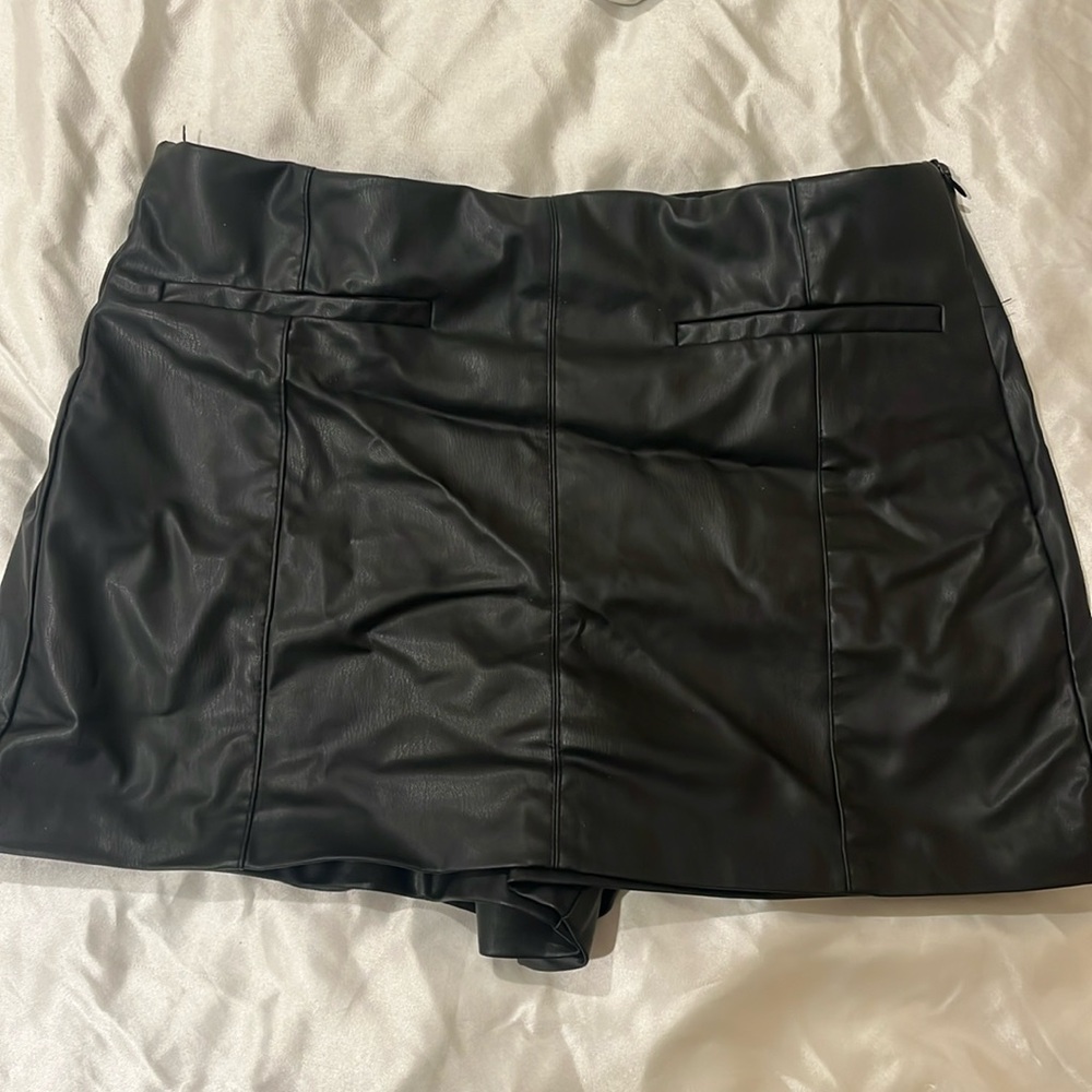 Zara Faux Leather Skort